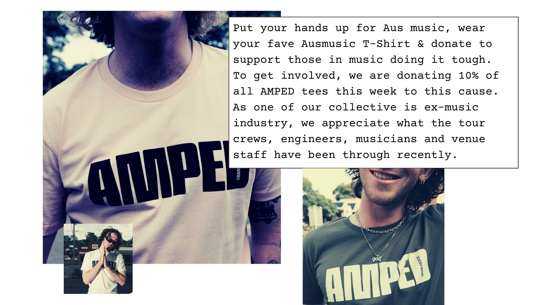 AUS MUSIC TSHIRT DAY X GETTING AMPED GRAND PACIFIC CUSTOMS