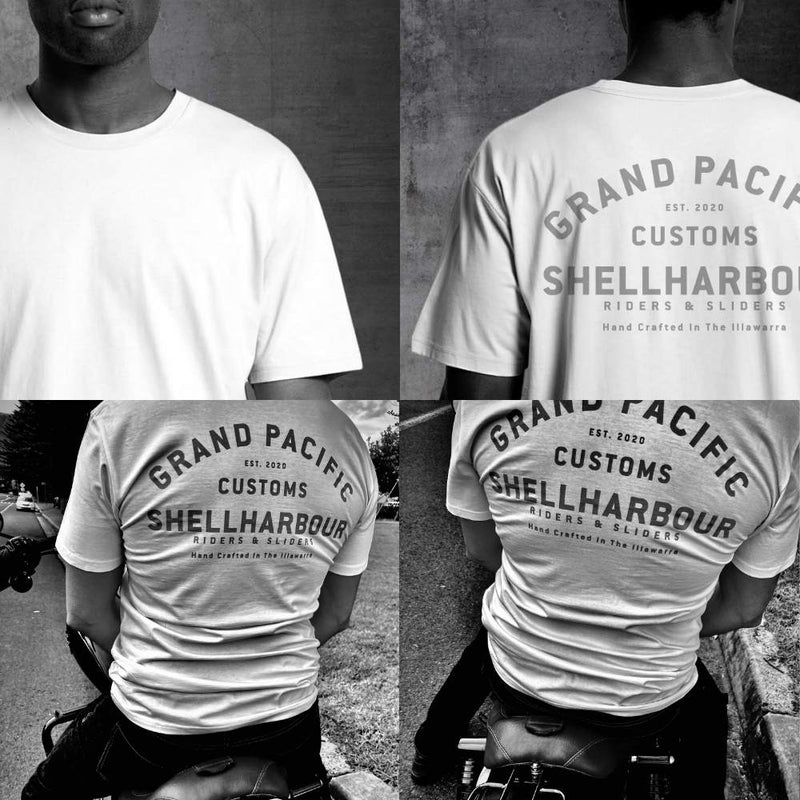 SHELLHARBOUR ADDRESS TEE  in VINTAGE WHITE