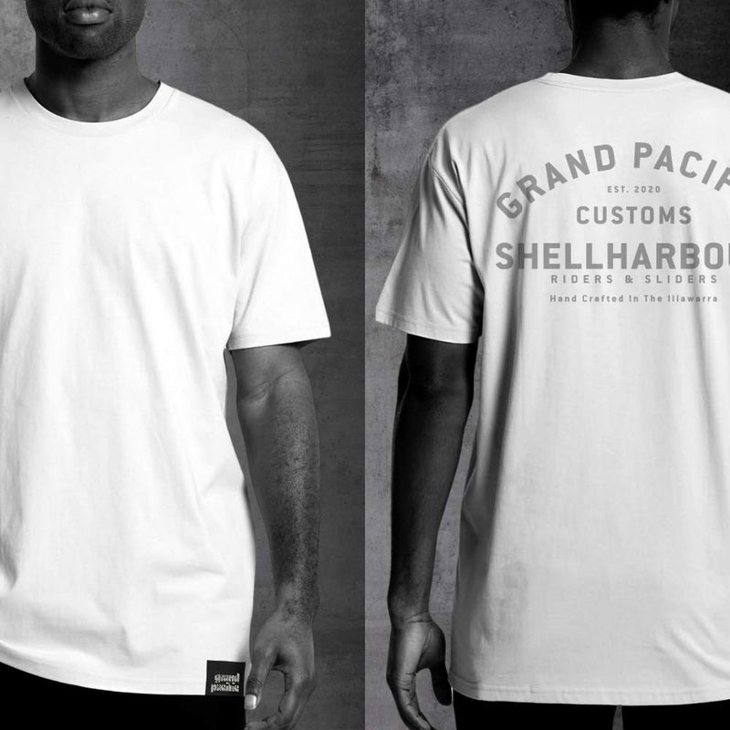 SHELLHARBOUR ADDRESS TEE  in VINTAGE WHITE