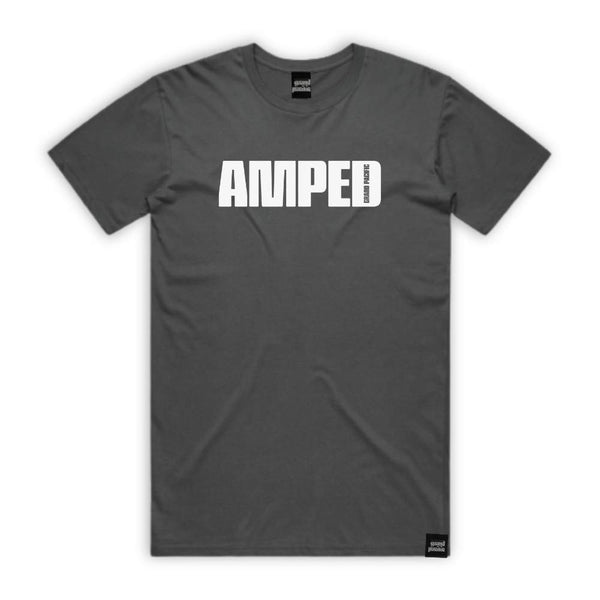 AMPED SKATER TEE in CHARCOAL BLACK