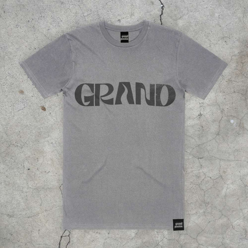 GRAND 90S SKATER TEE in GREY MARLE