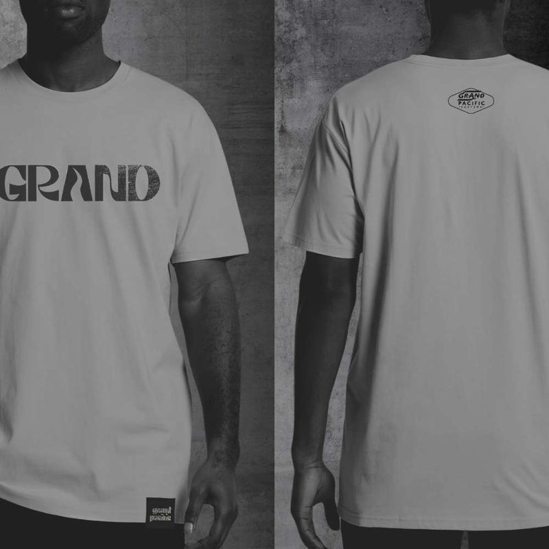 GRAND 90S SKATER TEE in GREY MARLE