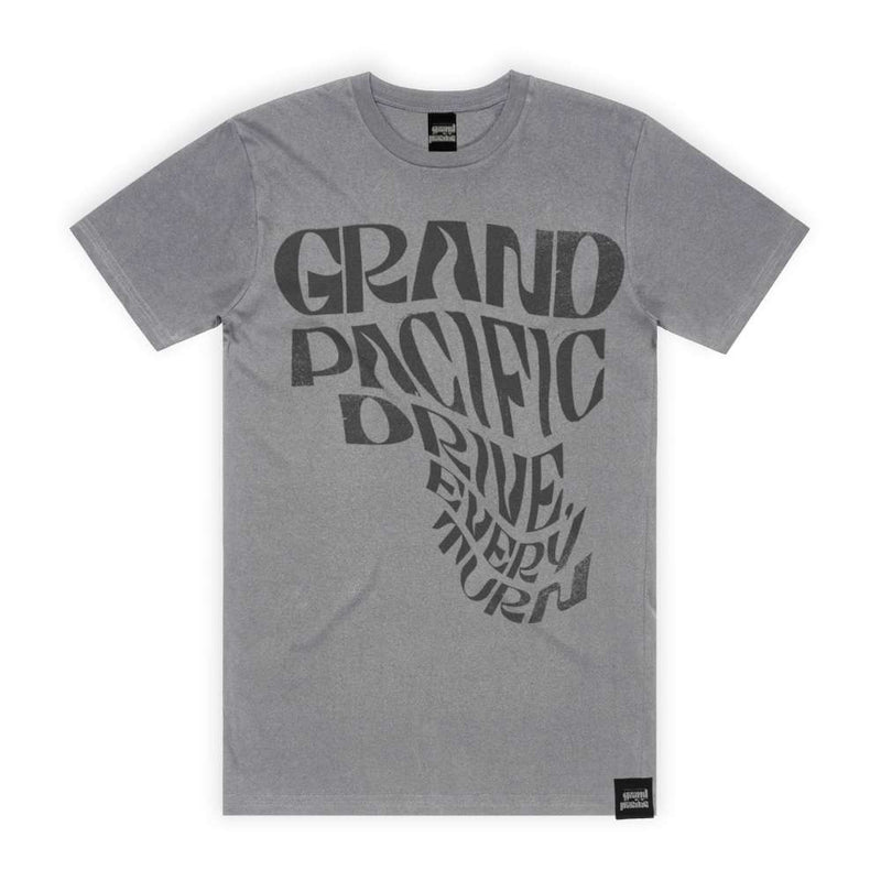 DRIVE EVERY TURN SKATER TEE in CONCRETE GREY MARLE